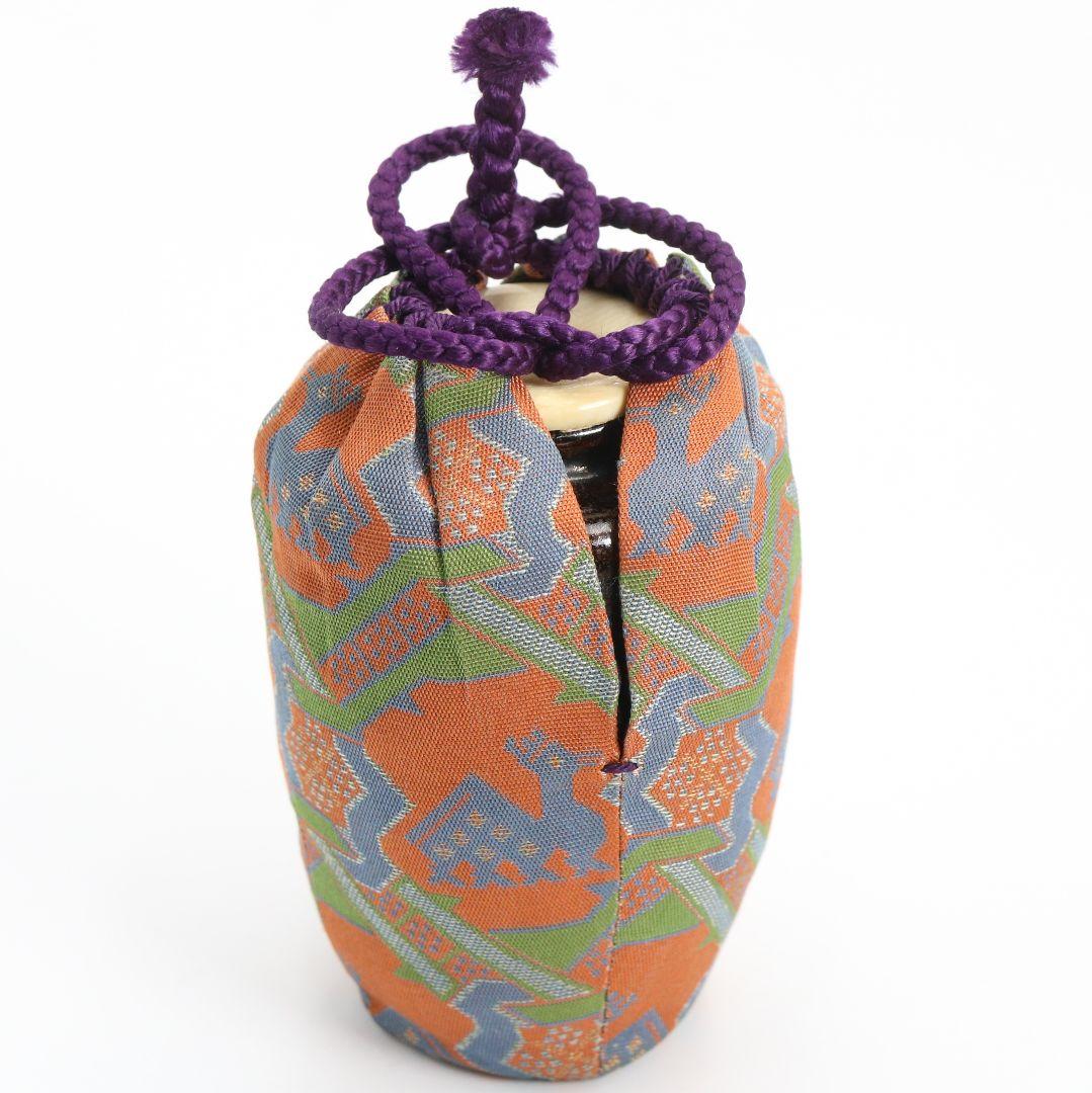 陽炎園 膳所焼 淡海ぜぜ 肩衝茶入 茶道具 仕覆付 V851