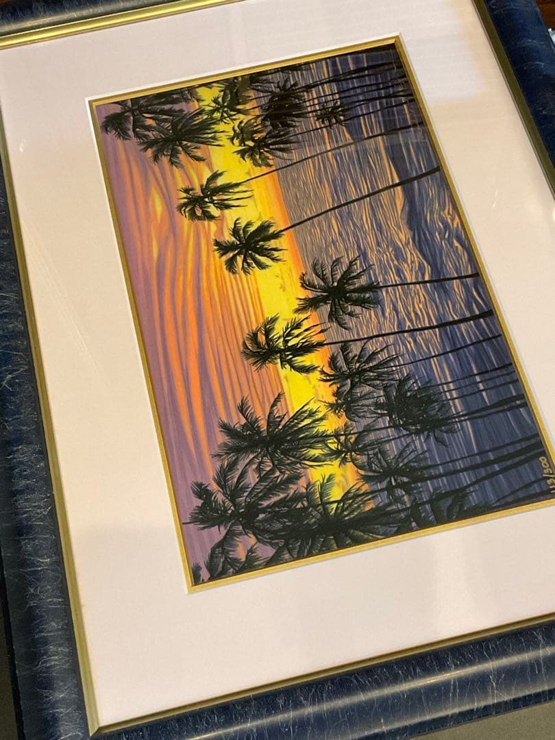 絵画デイビッド・ガエーゴスヒロベイガーデンシルクスクリーン海