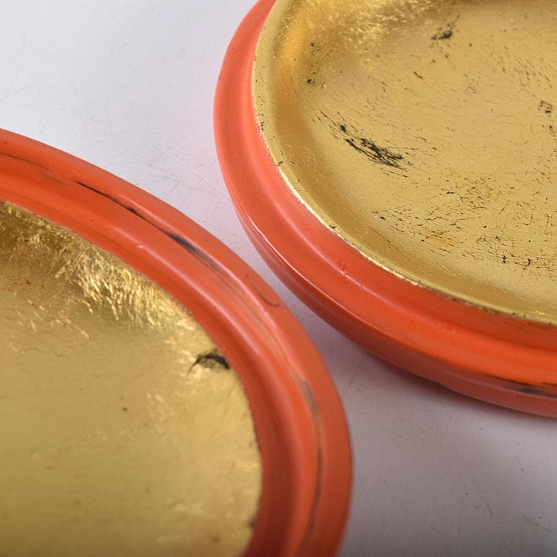 茶道具　鎌倉彫　内金塗　剔紅　堆朱　屈輪香合　在銘　共布　共箱　V　R8209