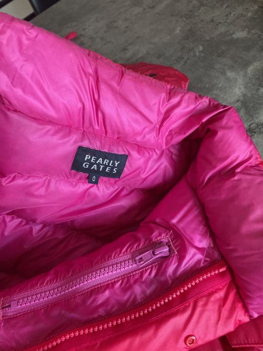 パーリーゲイツ　折り畳みダウン　ピンク
