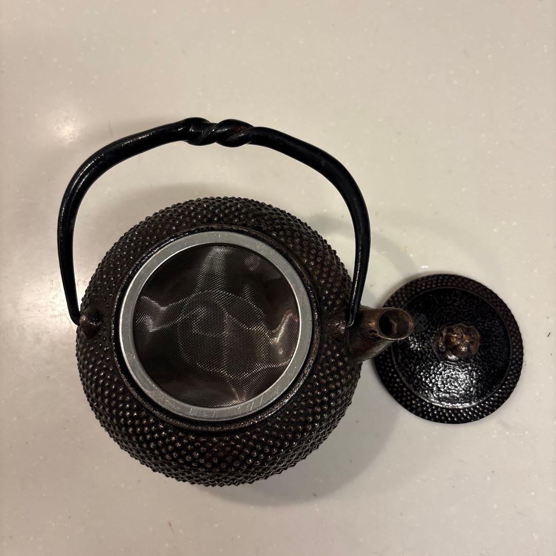 工房和秋 金野 和秋作 砂鉄鉄急須 南部鉄瓶　南部鉄器