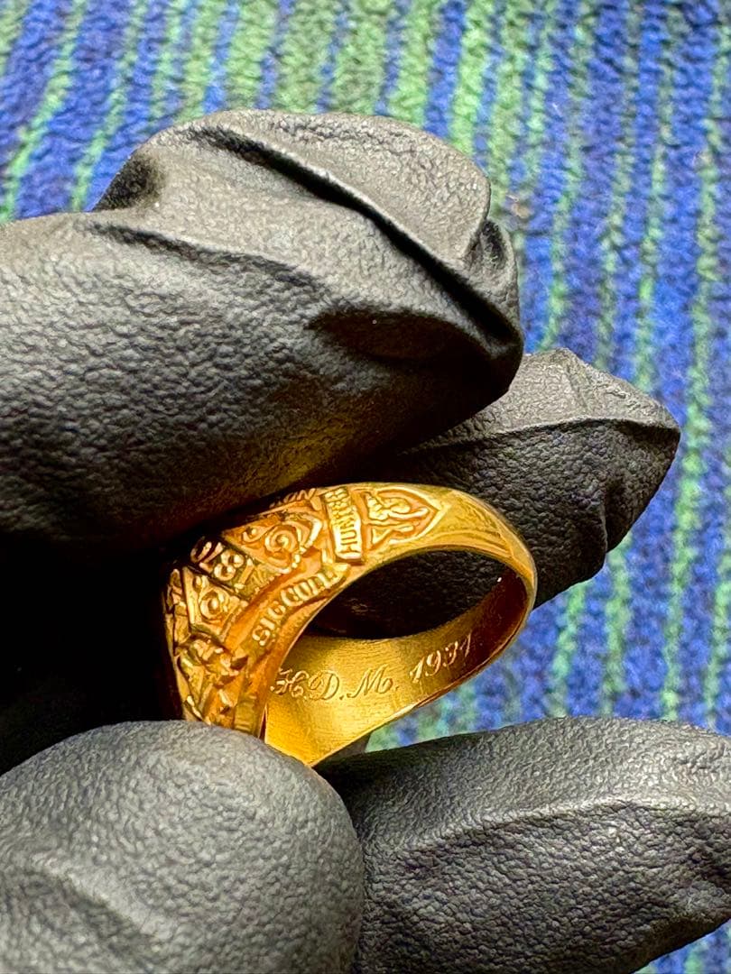 TIFFANY K14 college ring 5号 1931年製