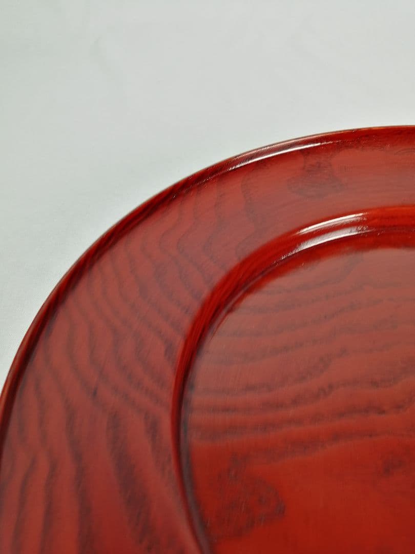 【茶事道】川端近左造　桐拭塗青海盆　干菓子　菓子盆166