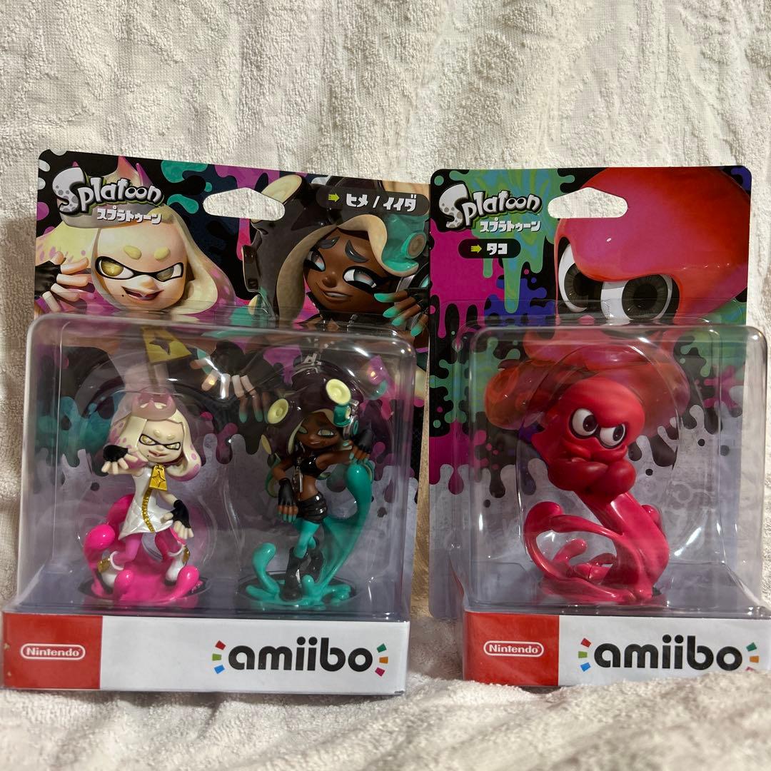 お値下げ新品未開封美品！amiiboアミーボヒメイイダとタコ2箱セット 中古】(本体A/箱B)amiibo テンタクルズセット[ヒメ/イイダ](スプラ