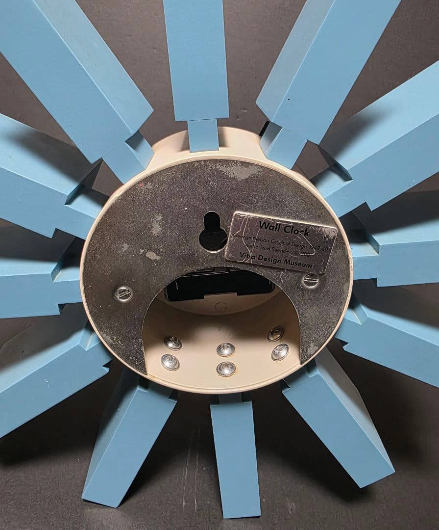 Vitra 掛時計 ジョージ・ネルソン 水色