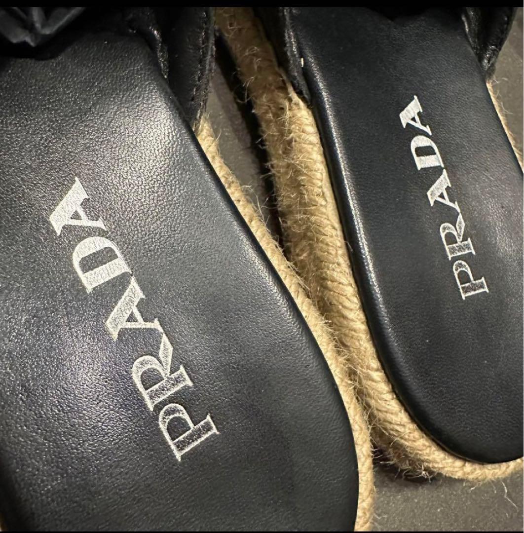 プラダのレザーエスパドリーユ⭐︎38サイズ