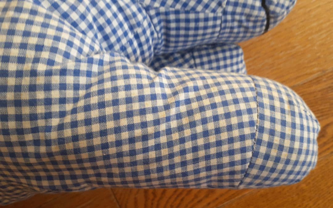 【激レア】マザーグースの森 馬 ぬいぐるみ 抱きぐるみ ブルー チェック柄