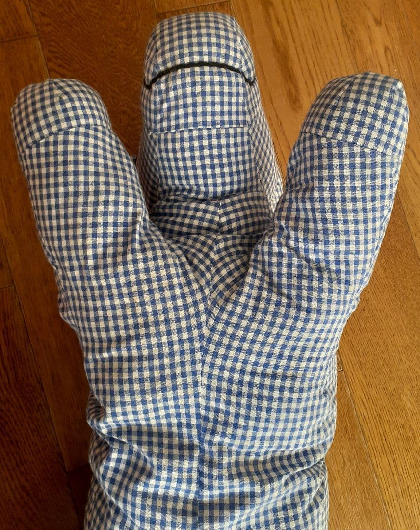 【激レア】マザーグースの森 馬 ぬいぐるみ 抱きぐるみ ブルー チェック柄