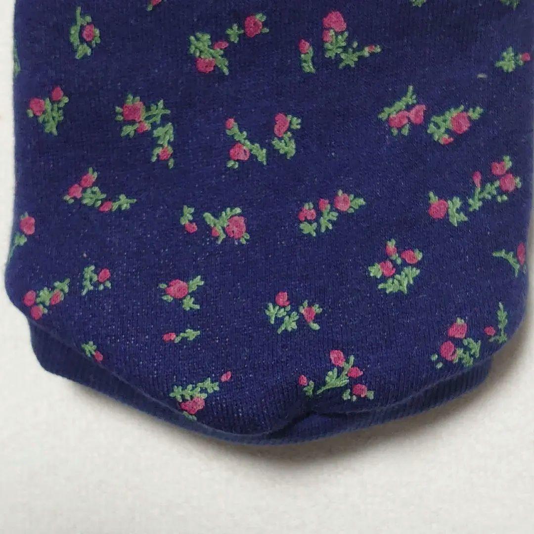 犬服 3S わんこの普段着デニム色に小花