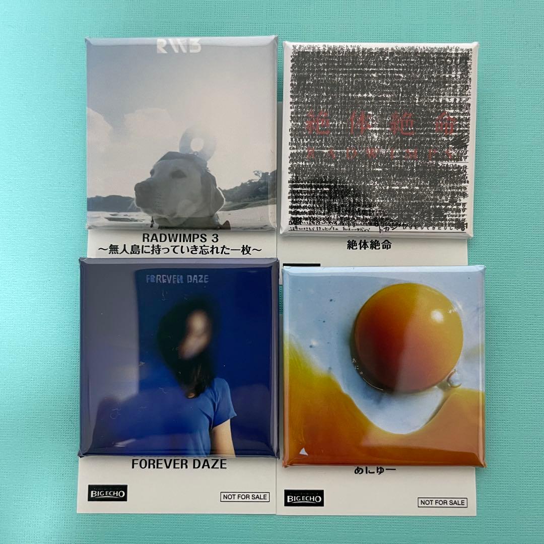 RADWIMPS ビッグエコー ジャケット缶バッチ BIG ECHO 4種セット