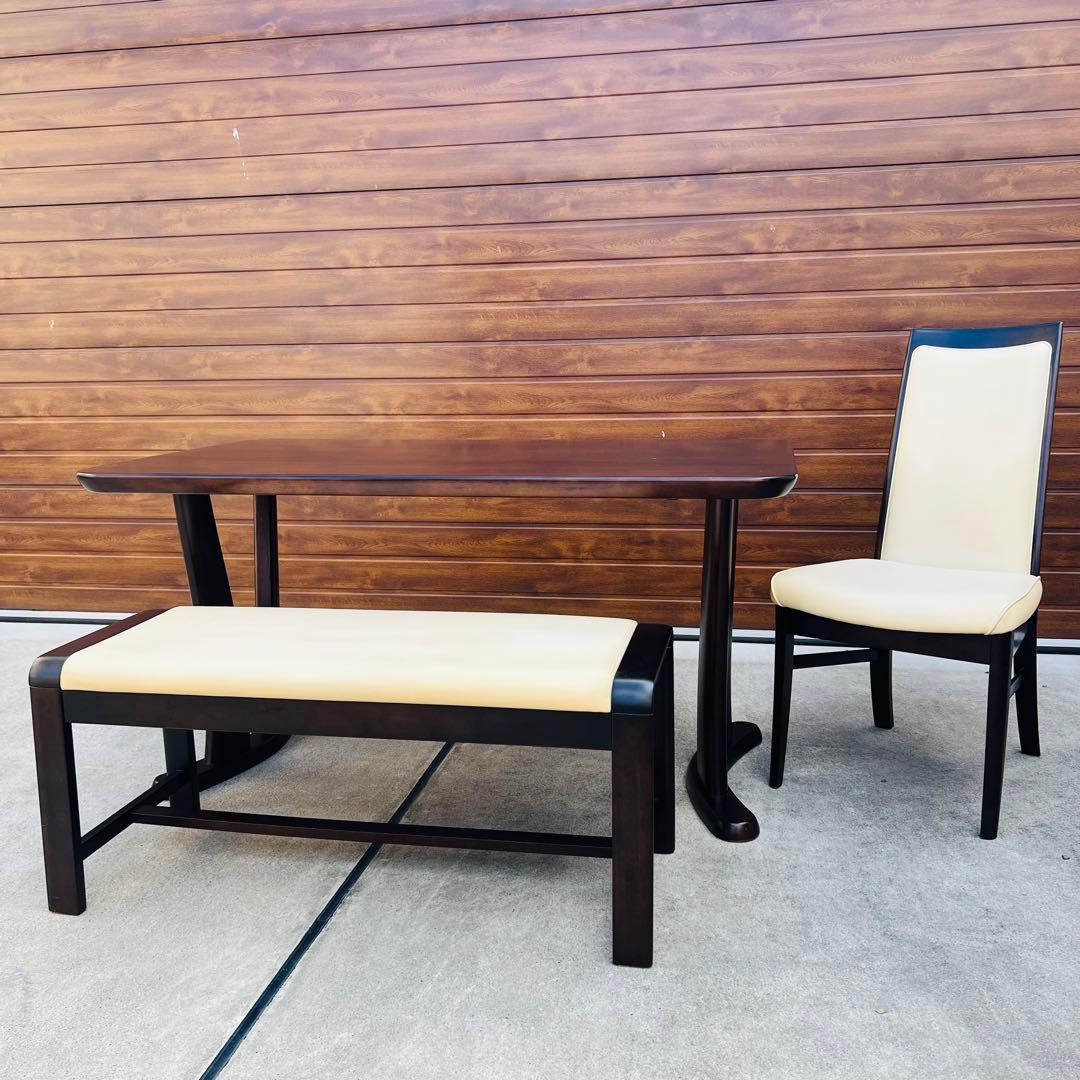 美品 希少 カリモク Direttore ダイニングテーブル W1350