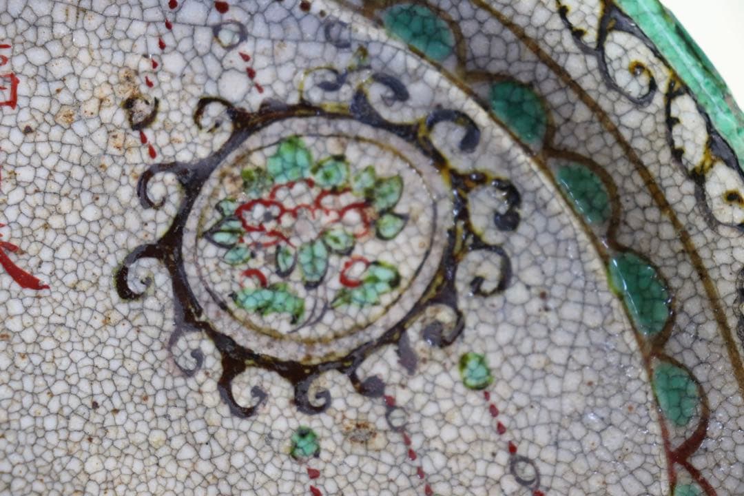 中国　明時代　漳州窯大皿　木箱付　送料込み0830