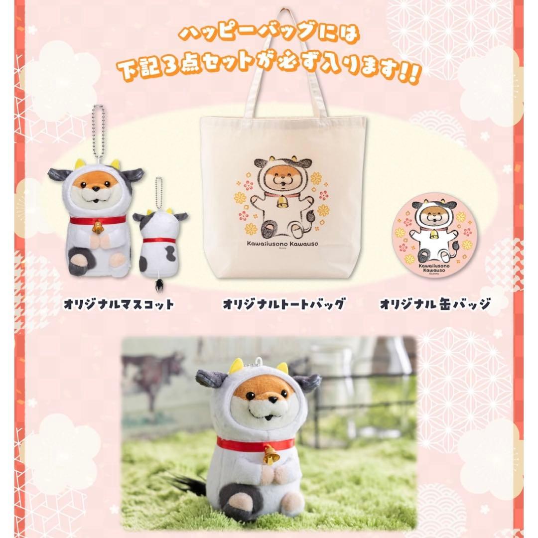 可愛い嘘のカワウソ ハッピーバッグ　2021 福袋　マスコット　トート　缶バッジ