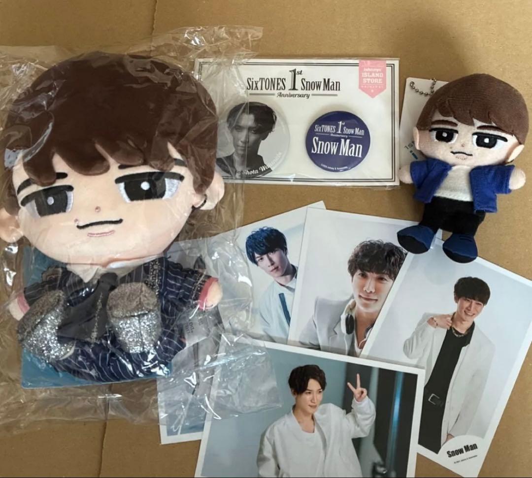 SnowMan すのチル BIGぬいぐるみ セット 渡辺翔太 - メルカリ