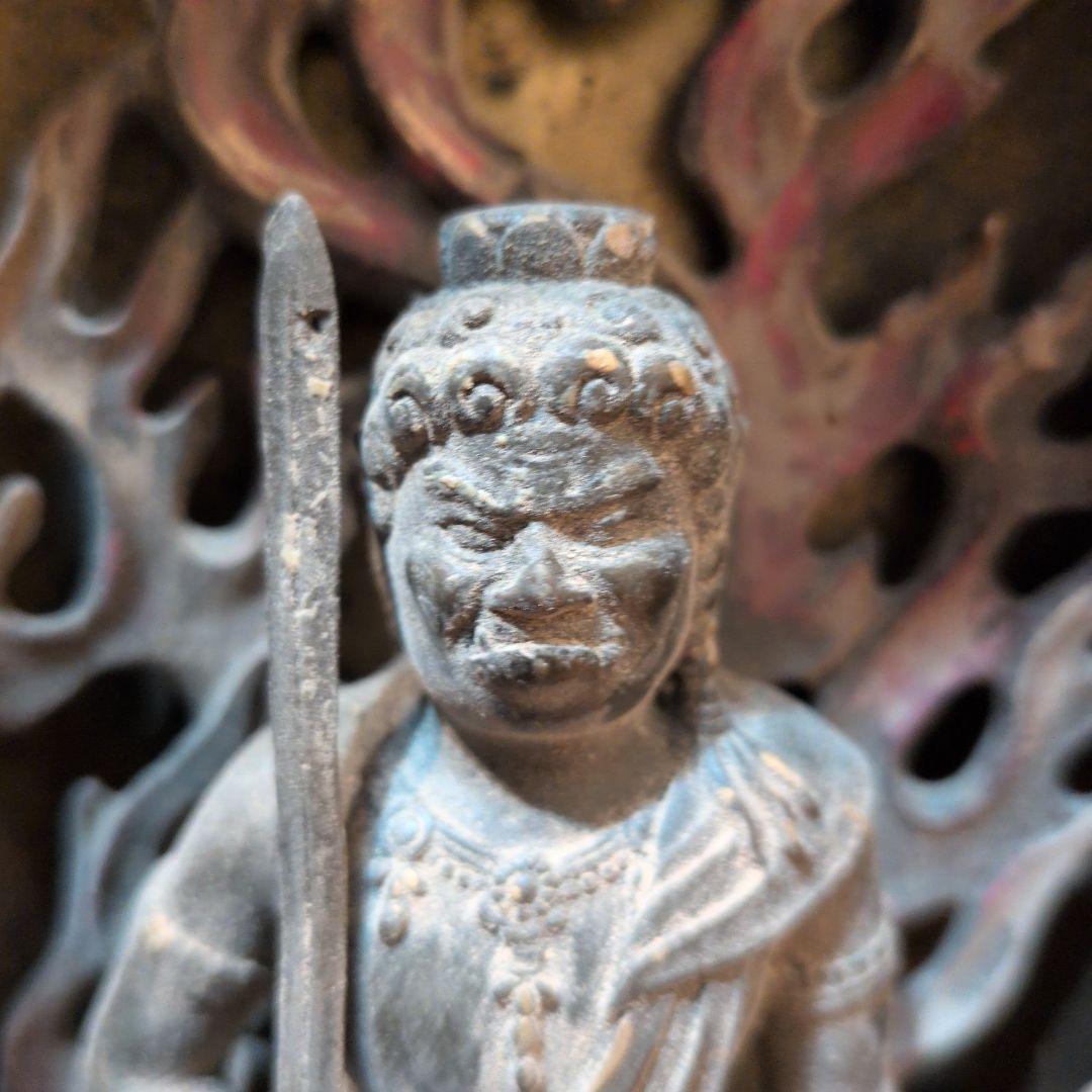 不動明王　銅製21センチ厨子付