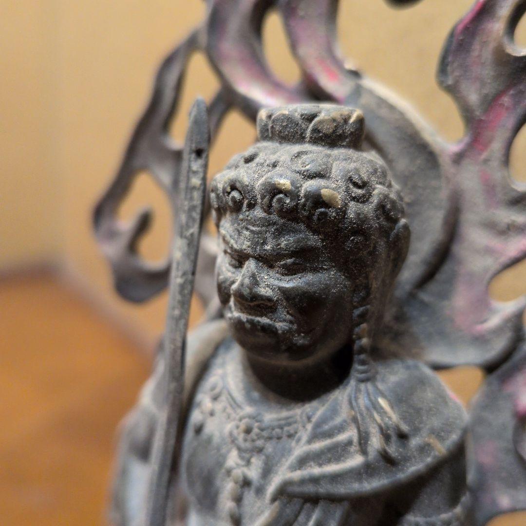 不動明王　銅製21センチ厨子付