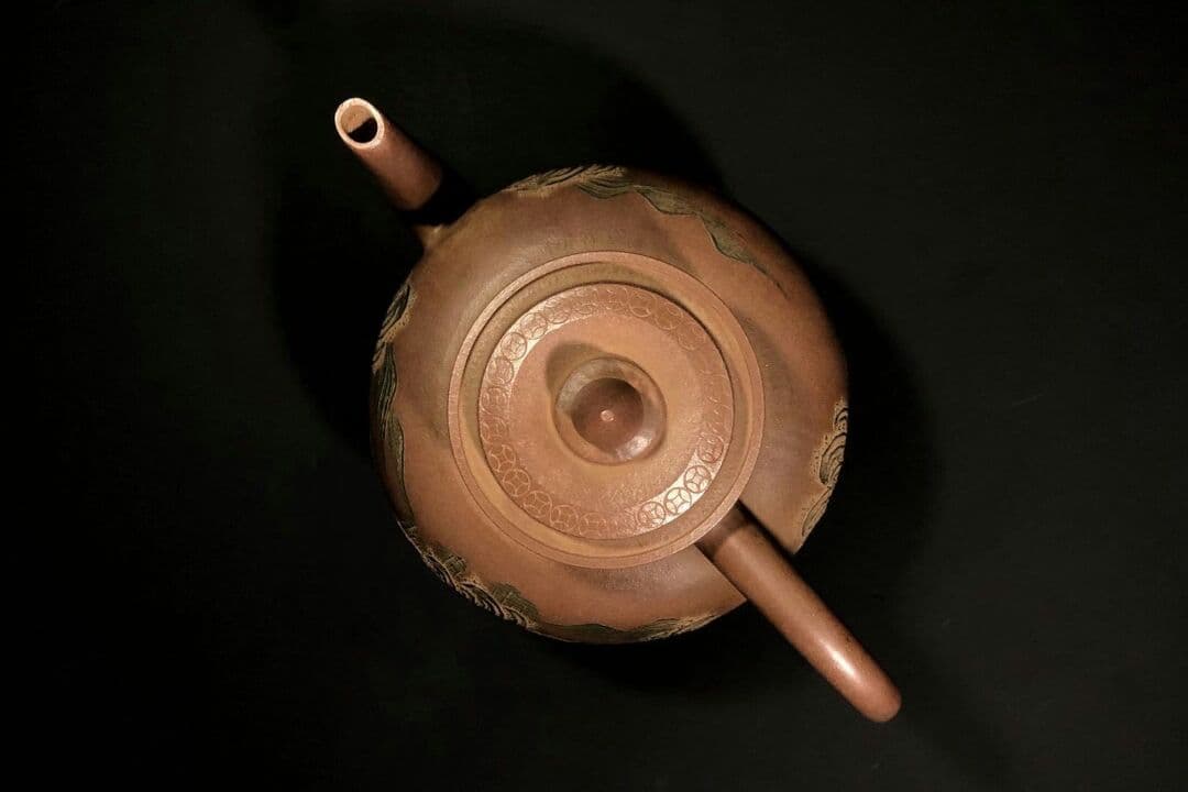 鉄画軒 清代 紫泥急須 梅之図 紫砂壷 茶壷 古玩