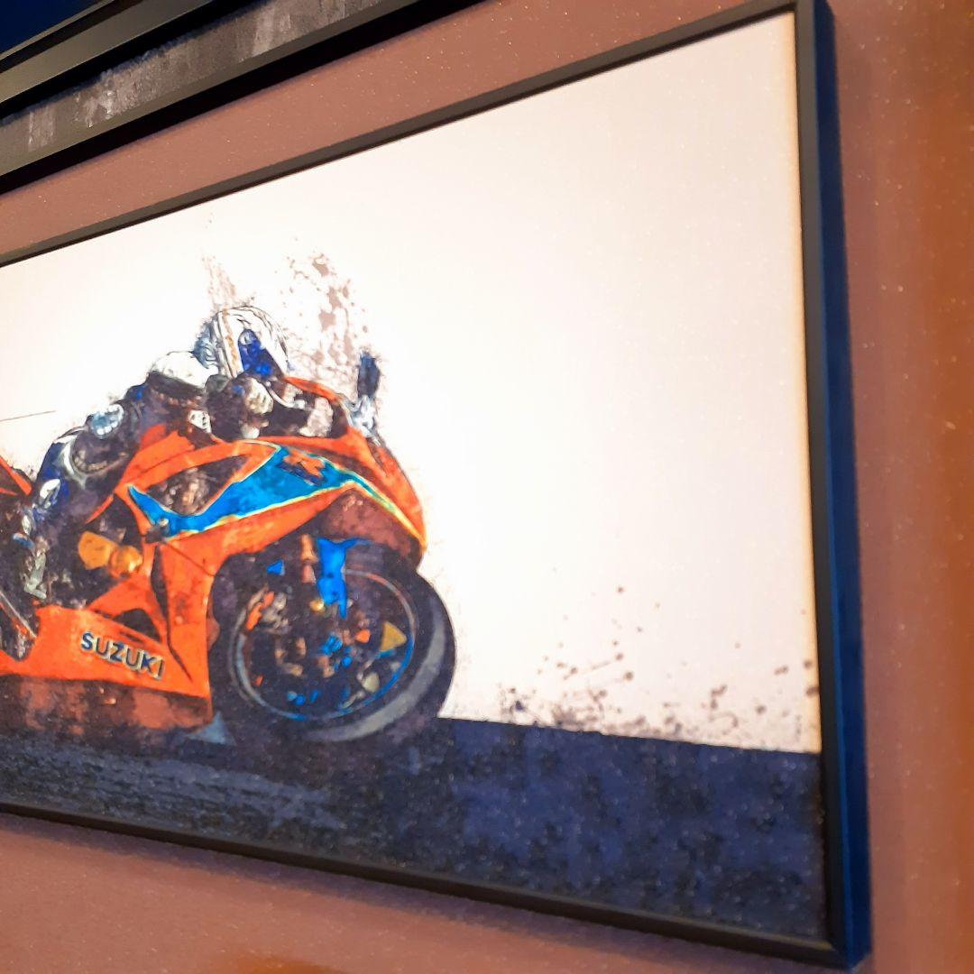 輸入雑貨　希少生産少　ヤマハYZF-R1モデル　フィギア付　アートパネル