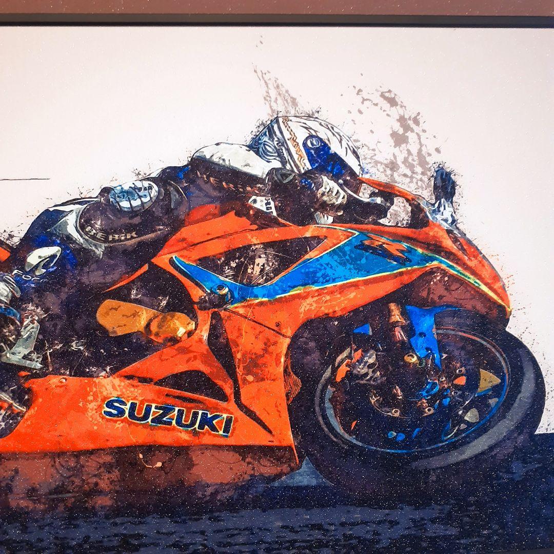 輸入雑貨　希少生産少　ヤマハYZF-R1モデル　フィギア付　アートパネル