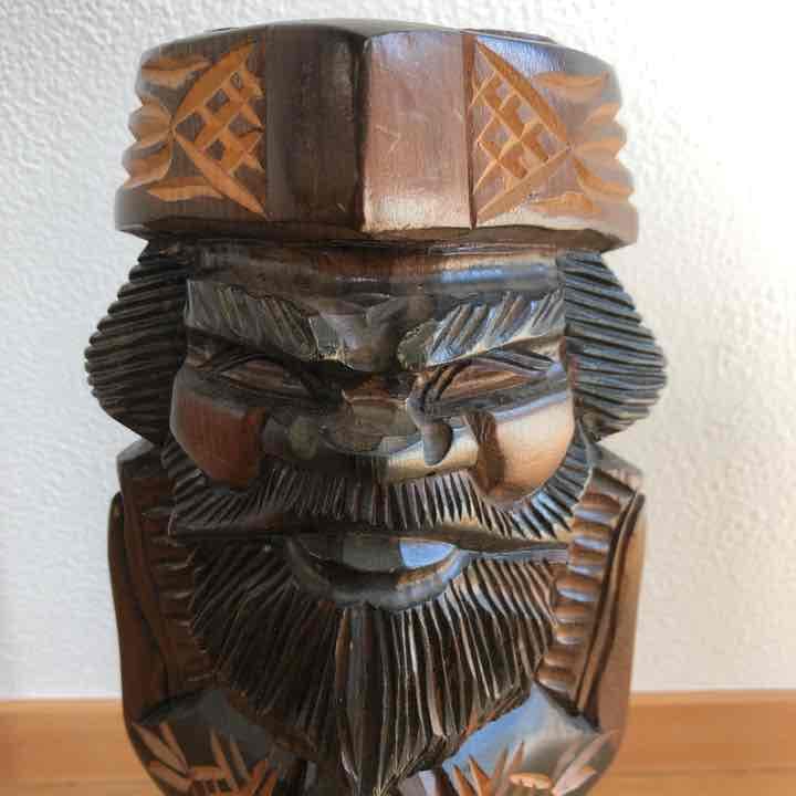 最終価格】民芸品 北海道 アイヌ ニポポ 夫婦 木彫り 置物