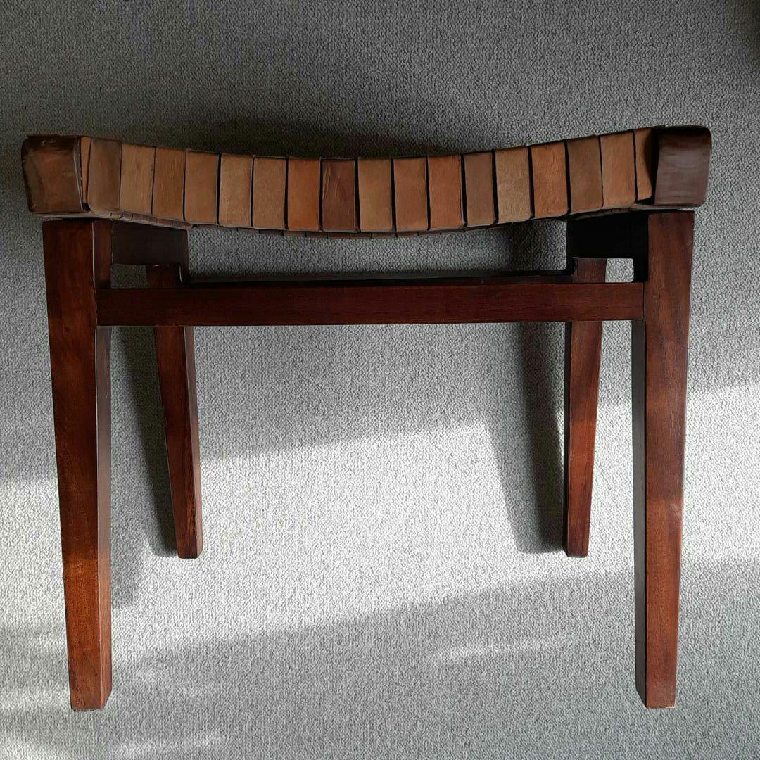 本革スツール～Woven leather stool～