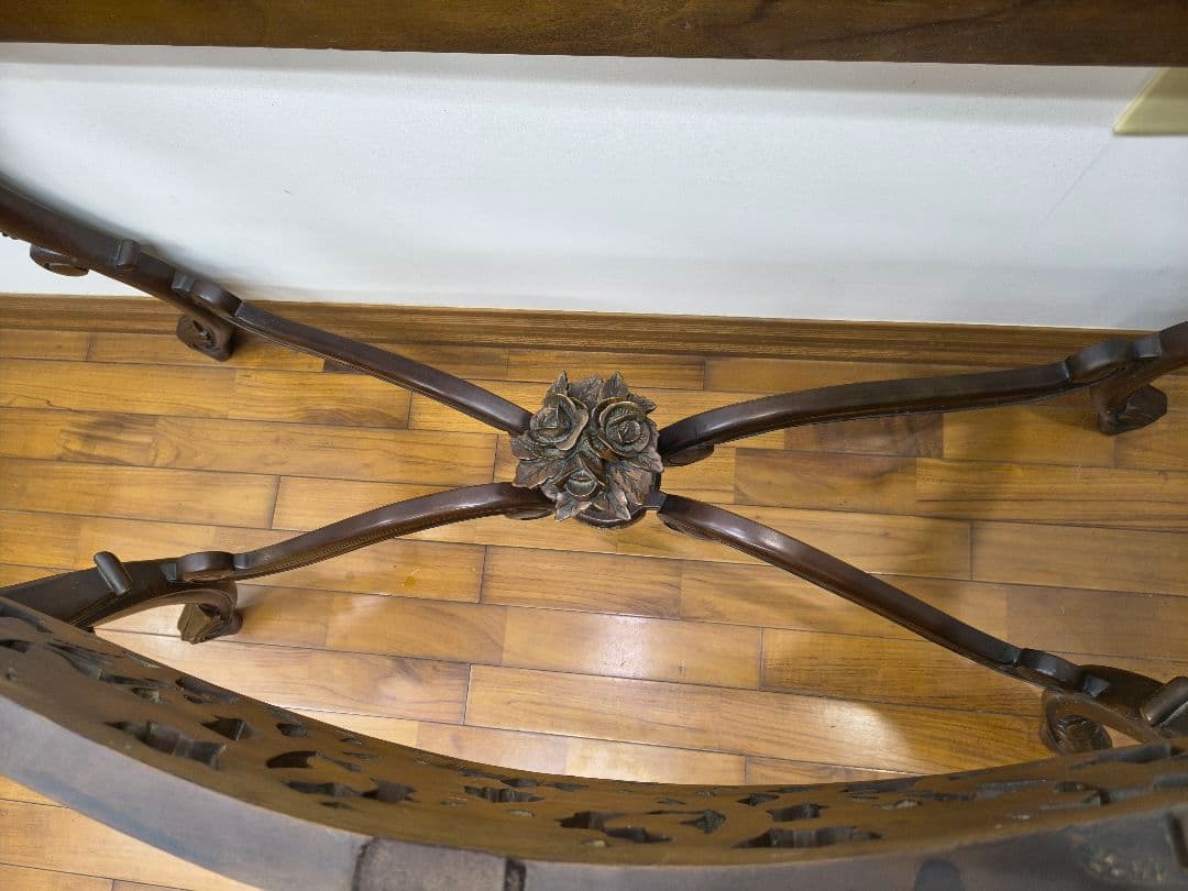 引き取り限定】コンソール イギリス高級家具 大理石天板 猫足 レノン家具