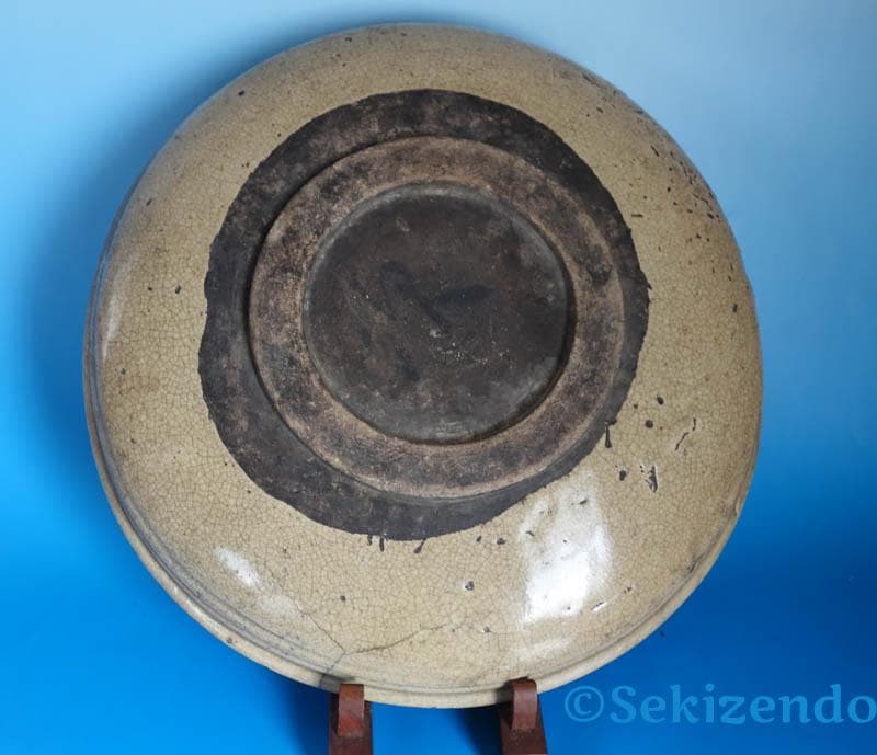 古瀬戸 灰釉 黄瀬戸 大皿 大鉢 メダカ鉢 小長曽陶器窯跡 江戸時代 2526