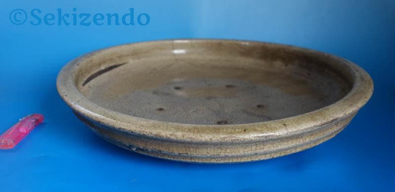 古瀬戸 灰釉 黄瀬戸 大皿 大鉢 メダカ鉢 小長曽陶器窯