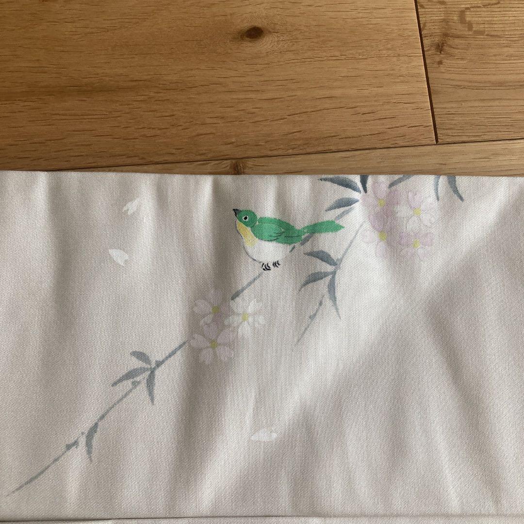 本日限定セール❤️新品未使用 正絹 名古屋帯 桜 メジロ ウグイス 枝花