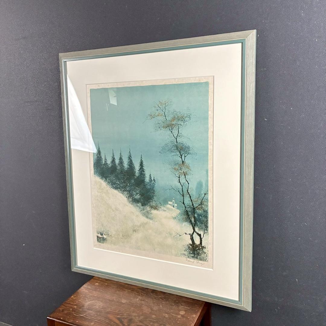 ベルナール・シャロワ「城」リトグラフ 直筆サイン入り 額縁入り 限定品