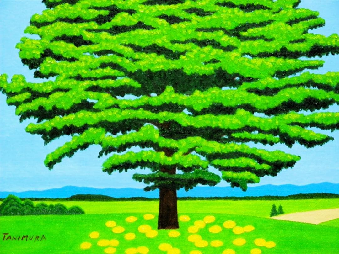 ★セブンスターの木・肉筆油彩画・F6キャンバス