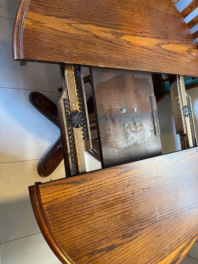 Shin-lee シンリー ダイニングテーブル 伸長式 丸テーブル 木製