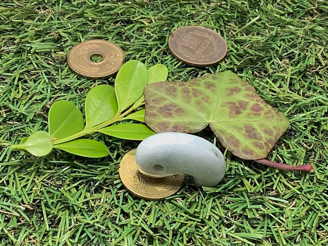 高品質灰青混じり色ヒスイ 糸魚川翡翠ジェダイト 艶照り良好‼️ 外部