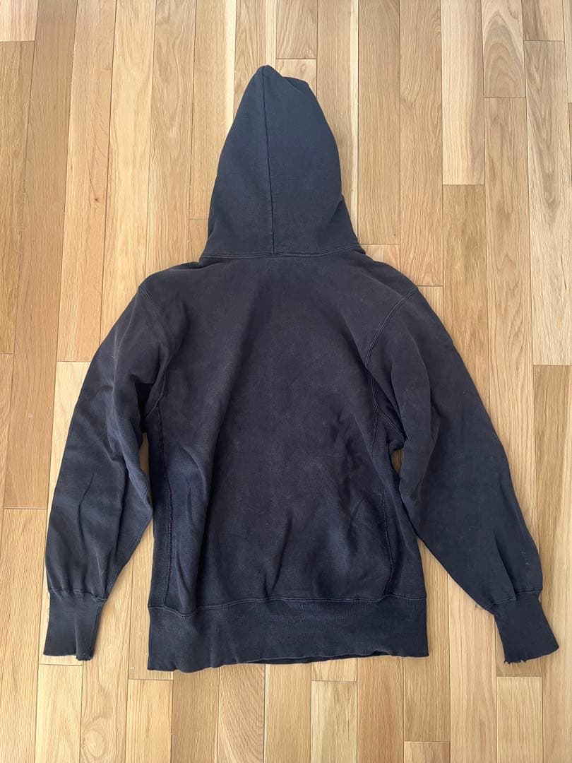 チャンピオン　リバースウィーブ　90年代　刺繍タグ USA製　ブラック　目無し