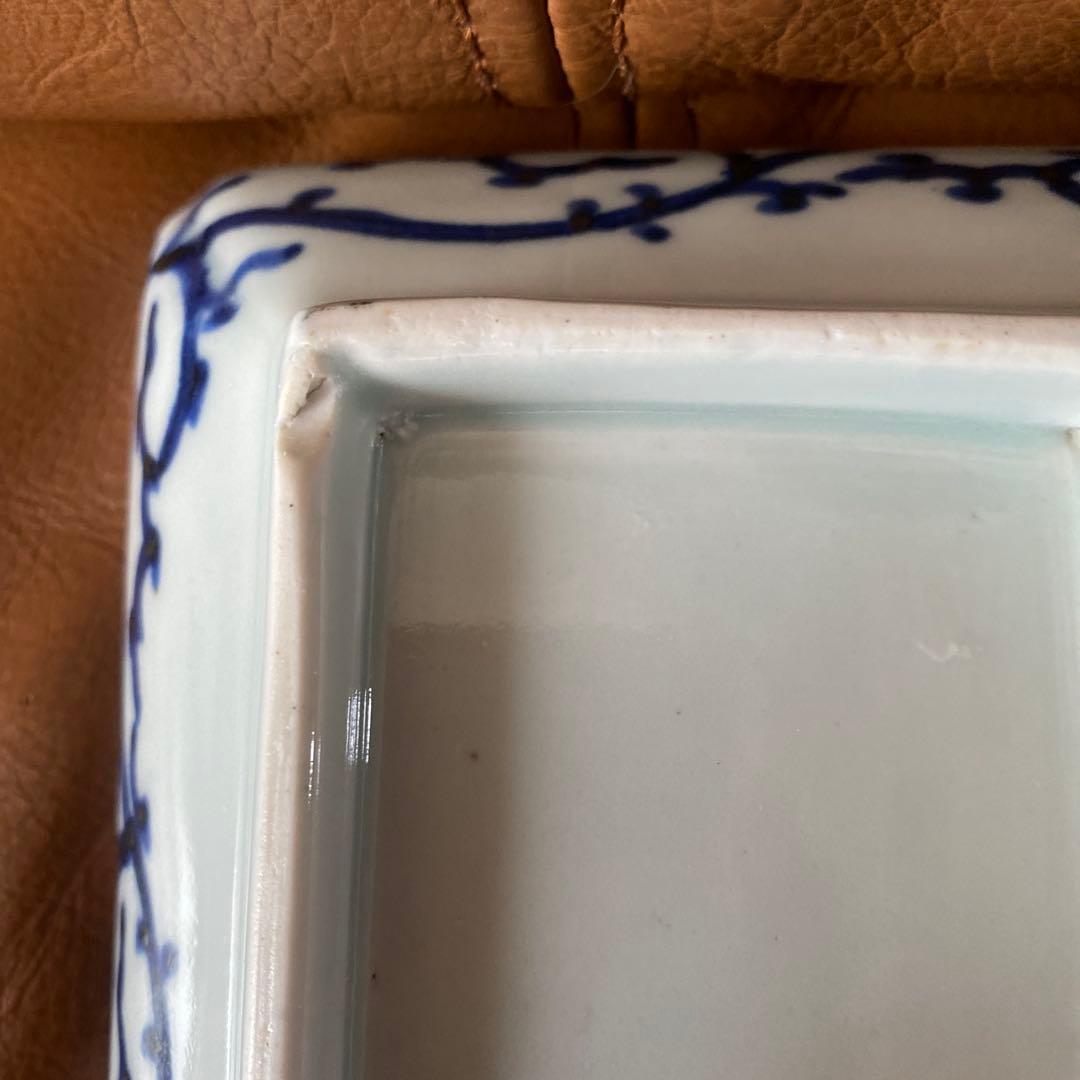 古伊万里 長皿 骨董 角皿 アンティーク 染付