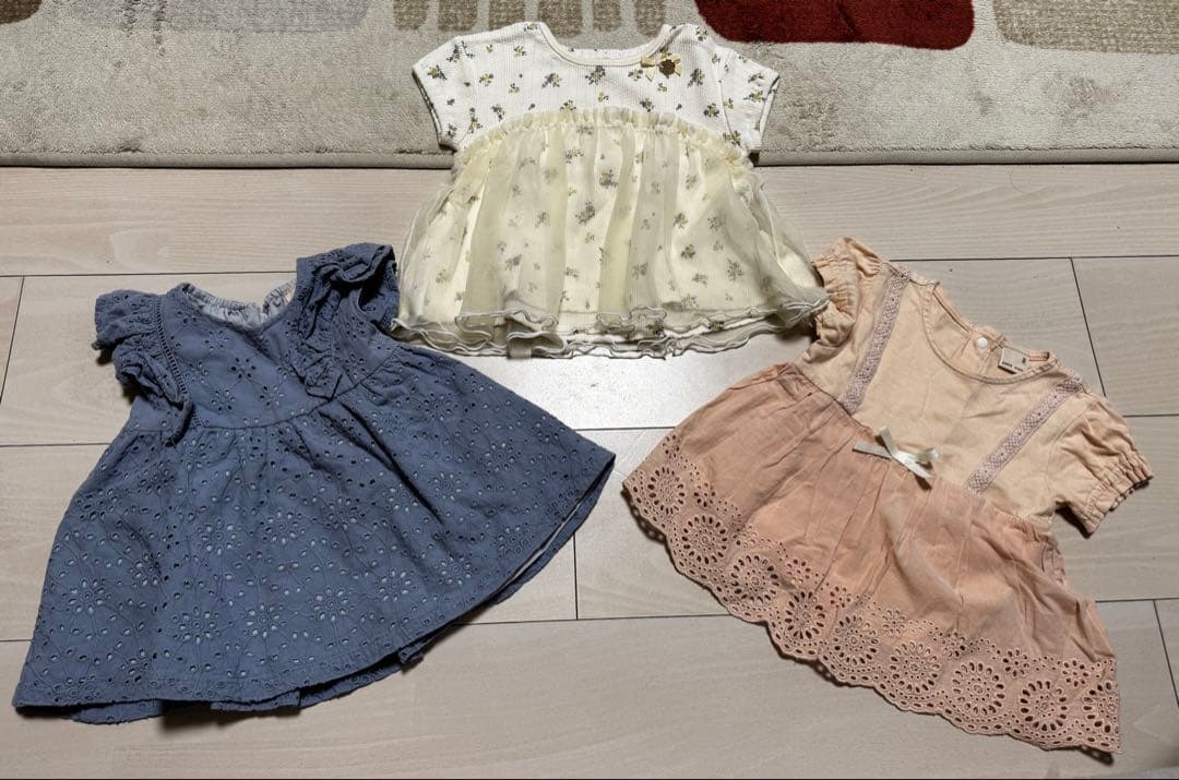まとめ売り23点 女の子 春夏服 80.90 アウターあり プティマイン