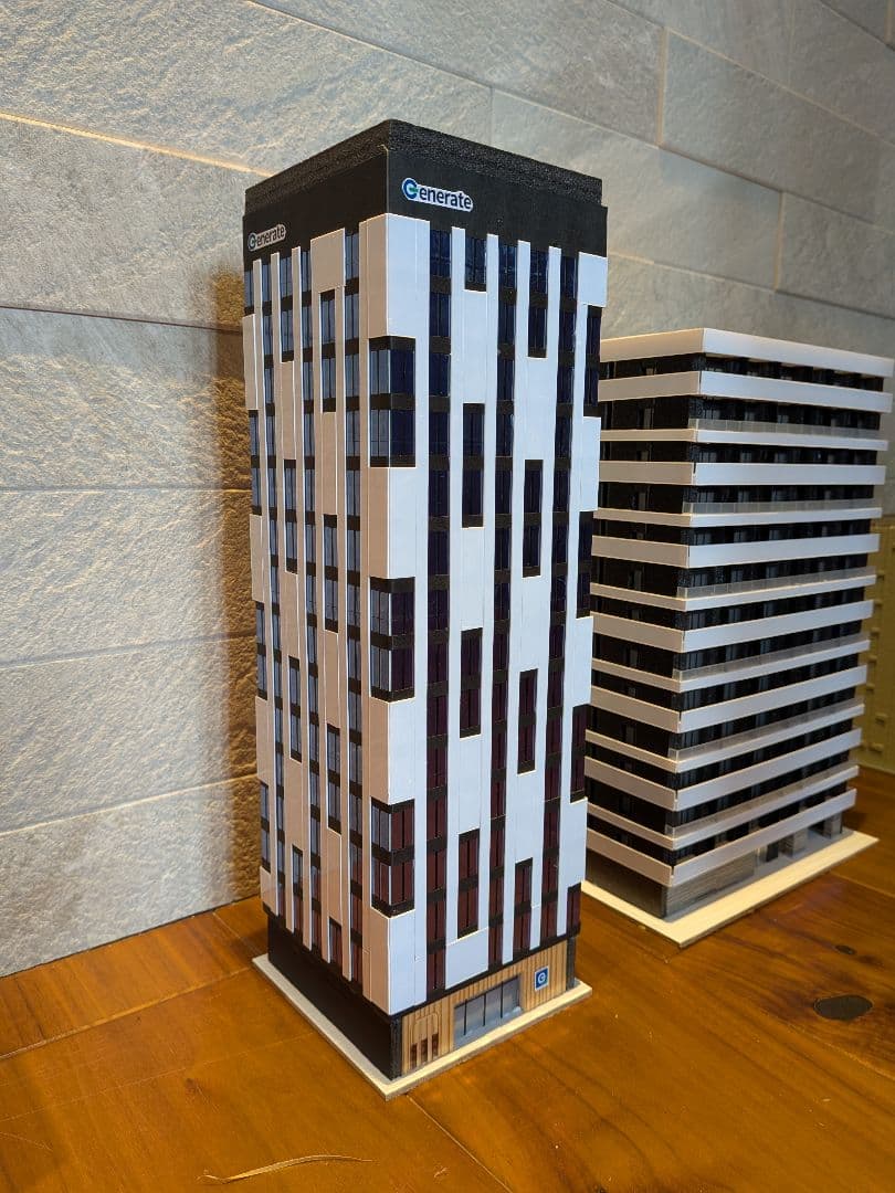 Nゲージ　自作ストラクチャー　外資系企業日本法人本社ビル　ジオラマ