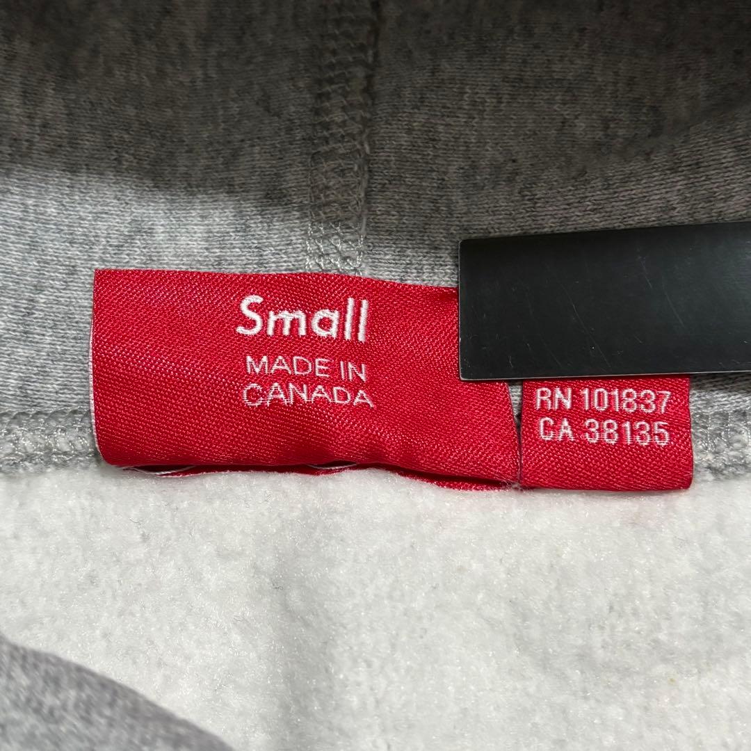 23 【極美品】 シュプリーム　パーカー　グレー　Sサイズ　モーションロゴ