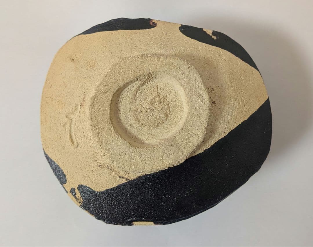 竹村脩』くろがね窯 黒織部 茶碗 茶道具 高知 共箱 抹茶