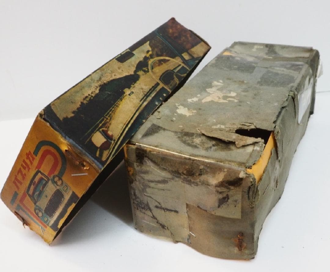 旭玩具【トヨタ パブリカ白ホワイト】ブリキ ミニチュア自動車■箱付tin car