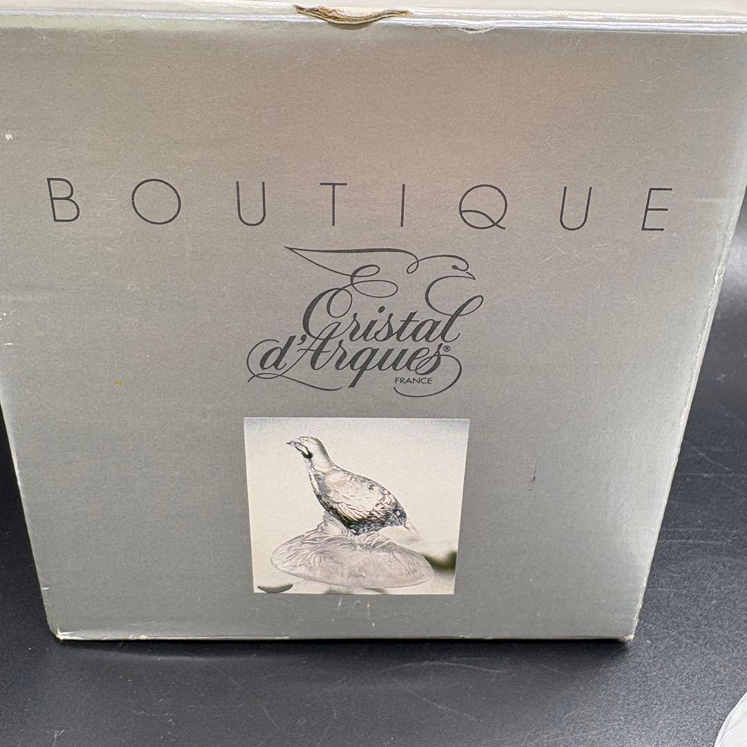 箱付き クリスタル・ダルク オブジェ 置物 ペルドリ 山うずら no.173