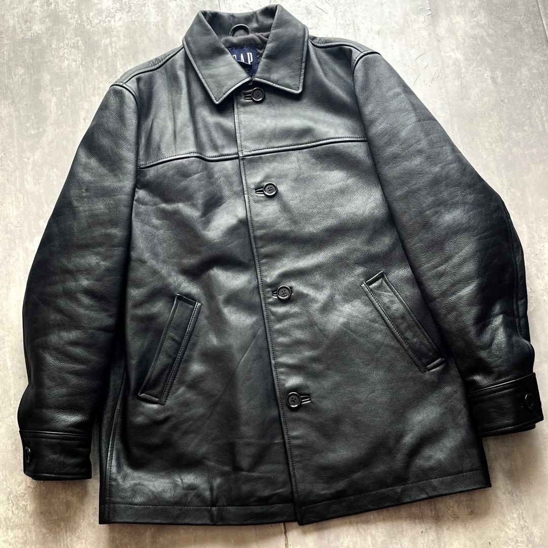 美品 XSサイズ 野村訓市様モデル OLD GAP レザー カーコート 90s