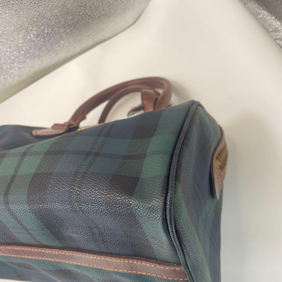 ポロラルフローレン　タータンチェック ハンドバッグ　ミニボストンバッグ