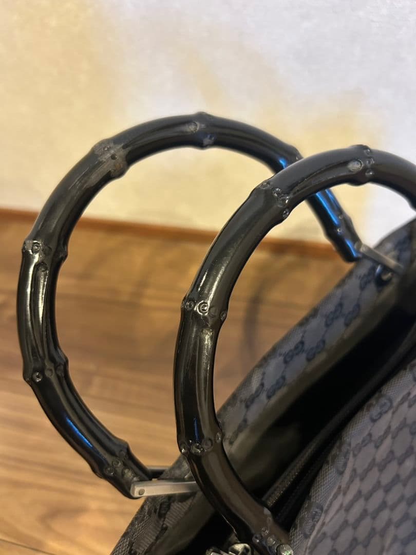 GUCCI バンブーハンドル ハンドバッグ ブラック