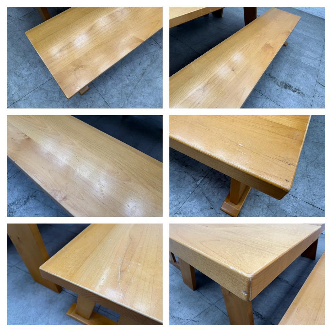 T6805☆静岡家具製作所☆四季☆65万☆低座ベンチダイニング4点セット