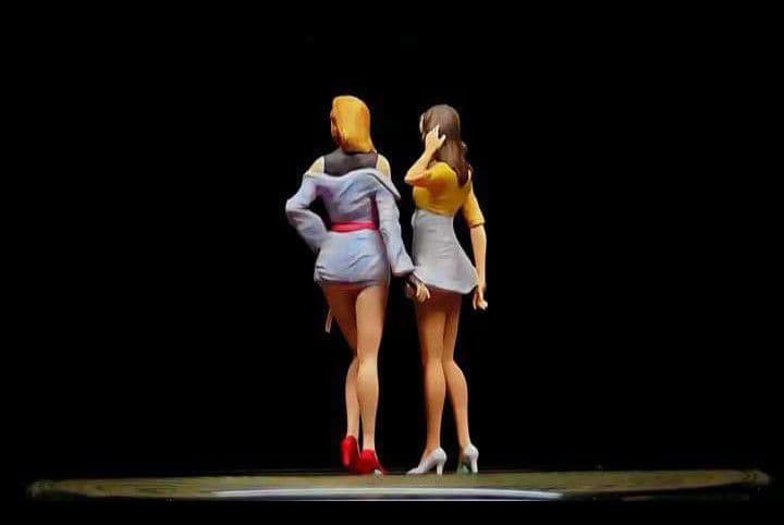 【NEW】1/64イニD【インパクトブルー/真子＆沙雪 Ver.2】2体《新品》