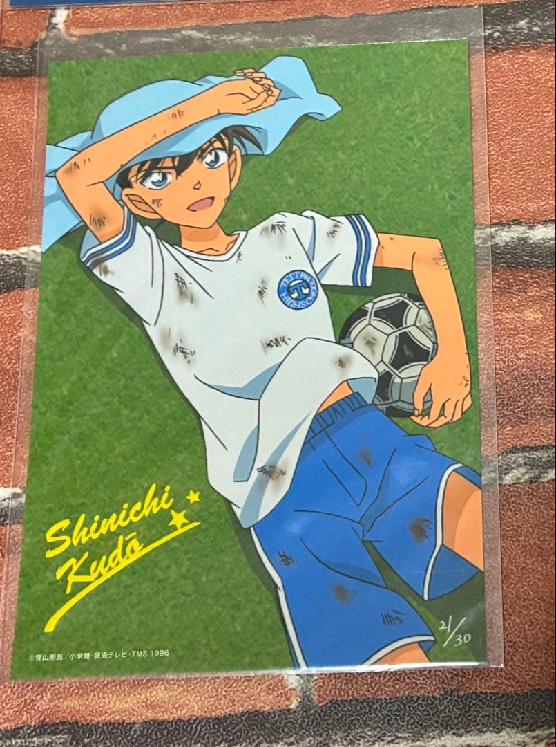 再値下げ　名探偵コナン　工藤新一　レア　缶バッジ　チャーム　ブロマイド