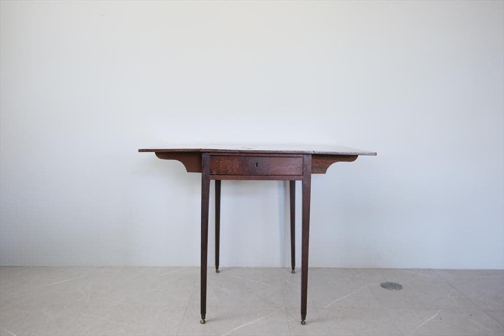 英国アンティーク木製ドロップリーフテーブル/バタフライ/ダイニング机89-275