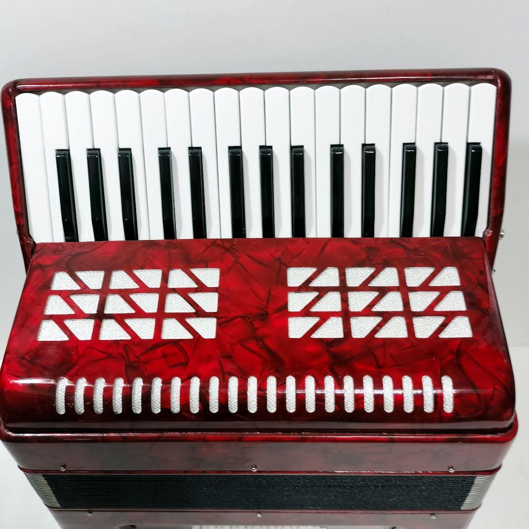 キョーリツ アコーディオン ACD-500 32鍵盤 ケース付き 赤 - メルカリ