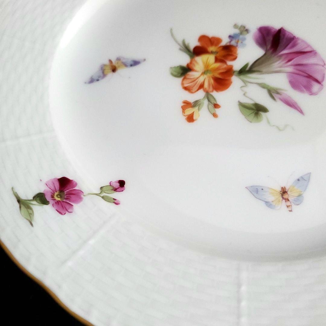 1837年 KPM(独) 手描き絵皿 19cm 2枚組